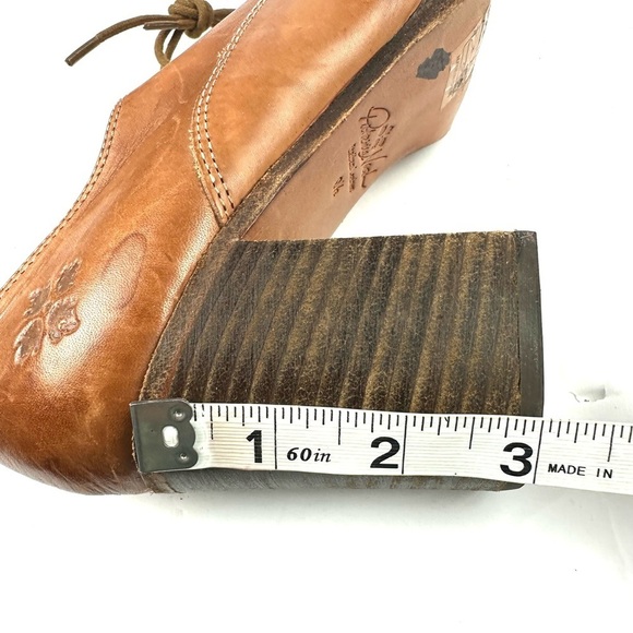 Patricia Nash Anna Shoes 9.5 Brown Leather Oxford Block Heel Womens - Picture 14 of 14